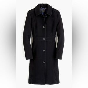 J. Crew Black Classic Lady Day Italian Wool Coat